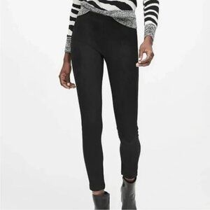 Banana Republic Devon Black Faux Suede Pant, size 8L